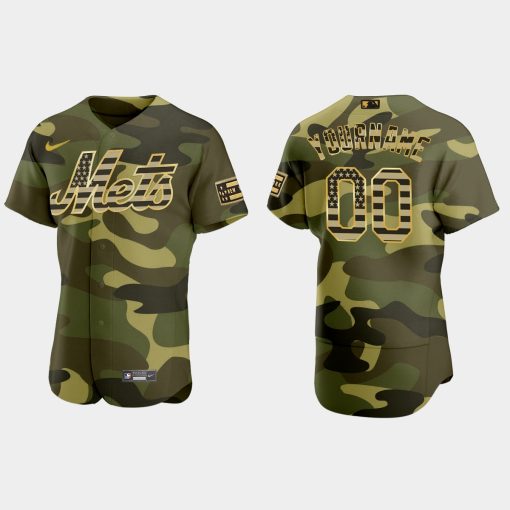 Custom New York Mets 2022 Armed Forces Day Jersey Camo