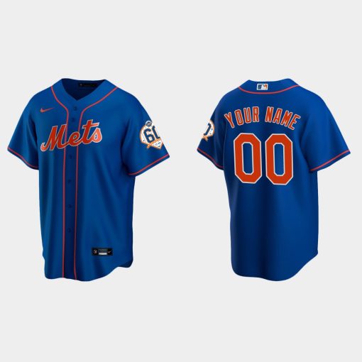 Custom New York Mets 60th Anniversary Alternate Jersey Royal