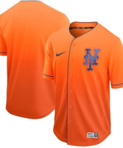 Custom New York Mets Orange Drift Fashion Jersey