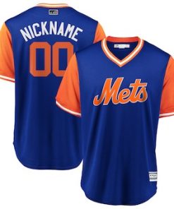 Custom New York Mets Royal 2018 Players' Weekend Cool Base Jersey