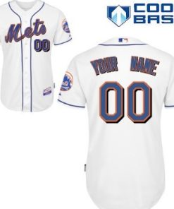 Custom New York Mets White Jersey