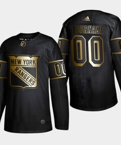 Custom New York Rangers 2019 Golden Edition Player Jersey Black