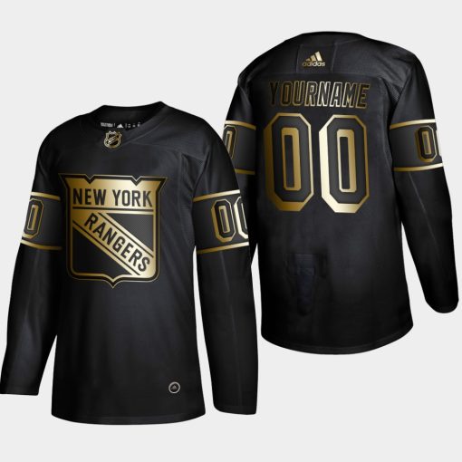 Custom New York Rangers 2019 Golden Edition Player Jersey Black