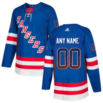 Custom New York Rangers Blue Drift Fashion Jersey