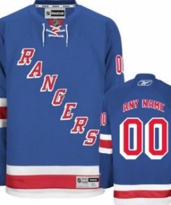 Custom New York Rangers Light Blue Jersey