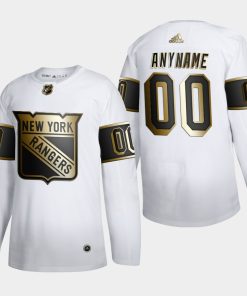Custom New York Rangers Golden Edition White Jersey