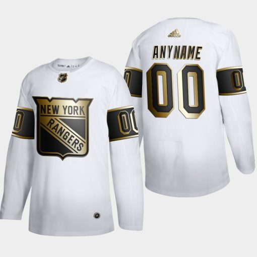 Custom New York Rangers Golden Edition White Jersey