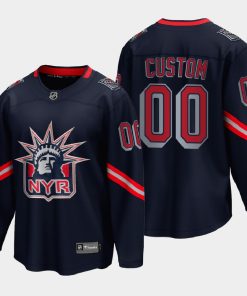 Custom New York Rangers Reverse Retro Special Edition Navy Jersey