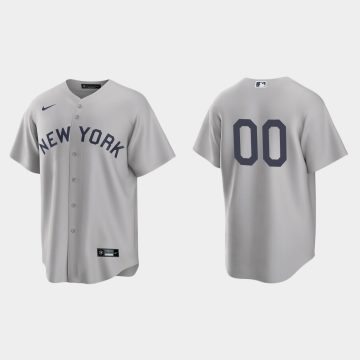 Custom New York Yankees 2021 Field Of Dreams Cool Base Jersey Gray