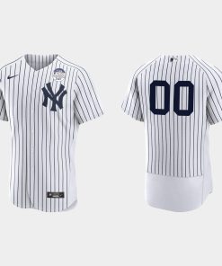 Custom New York Yankees 4 Als Lou Gehrig Day Flex Base Jersey White