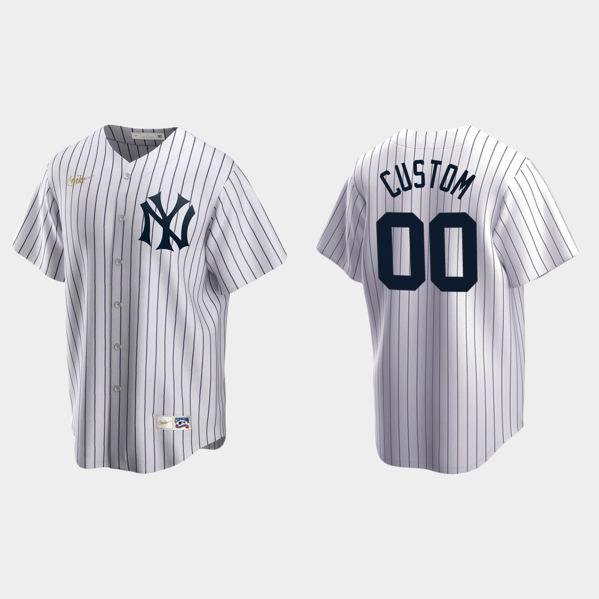 Customize Name Number New York Yankees Cooperstown Collection Home ...