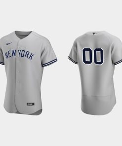 Custom New York Yankees Gray Flex Base 2020 Road Jersey