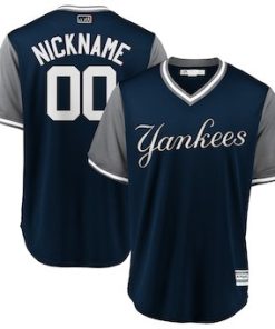 Custom New York Yankees Navy 2018 Players' Weekend Cool Base Jersey