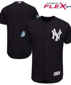 Custom New York Yankees Black Stitched Flex Base Jersey