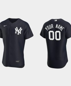 Custom New York Yankees Navy Flex Base 2020 Alternate Jersey