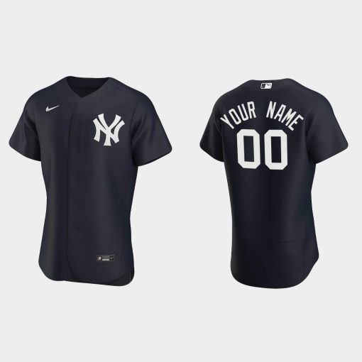 Custom New York Yankees Navy Flex Base 2020 Alternate Jersey