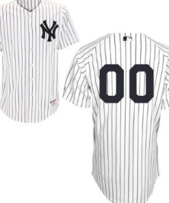 Custom New York Yankees White Pinstripe Jersey