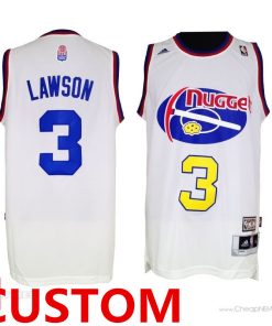 Custom Nuggets Aba Hardwood Classic Swingman White Jersey