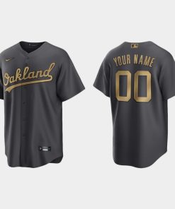 Custom Oakland Athletics 2022 All-star Game Cool Base Jersey Charcoal