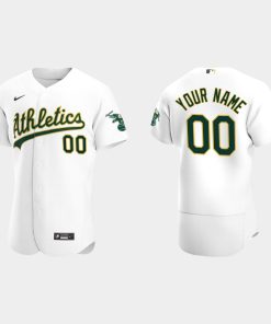 Custom Oakland Athletics White Flex Base 2020 Home Jersey