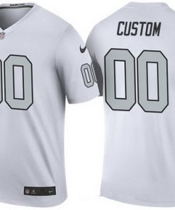 Custom Oakland Raiders White Color Rush Legend Football Limited Jersey