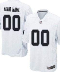 Custom Oakland Raiders White Limited Jersey