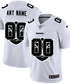 Custom Oakland Raiders White Team Big Logo Vapor Untouchable Limited Jersey
