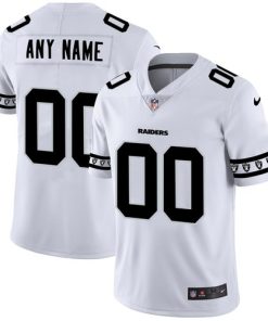 Custom Oakland Raiders White Team Logo Vapor Limited Football Jersey