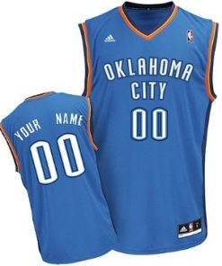 Custom Oklahoma City Thunder Light Blue Jersey