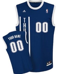 Custom Oklahoma City Thunder Navy Blue Jersey