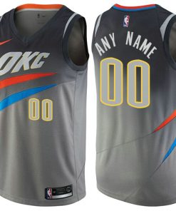 Custom Oklahoma City Thunder Swingman Gray City Edition Jersey