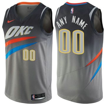 Custom Oklahoma City Thunder Swingman Gray City Edition Jersey