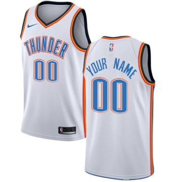 Custom Oklahoma City Thunder Swingman White Home Association Edition Jersey