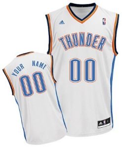 Custom Oklahoma City Thunder White Jersey