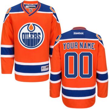 Custom Orange Edmonton Oilers Premier Alternate Jersey