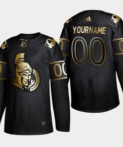 Custom Ottawa Senators 2019 Golden Edition Black Player Jersey