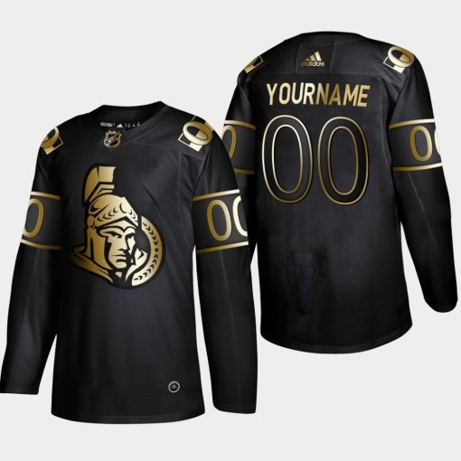 Custom Ottawa Senators 2019 Golden Edition Black Player Jersey