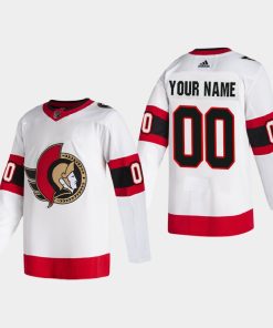 Custom Ottawa Senators 2020-21 Away 2d Pro White Jersey