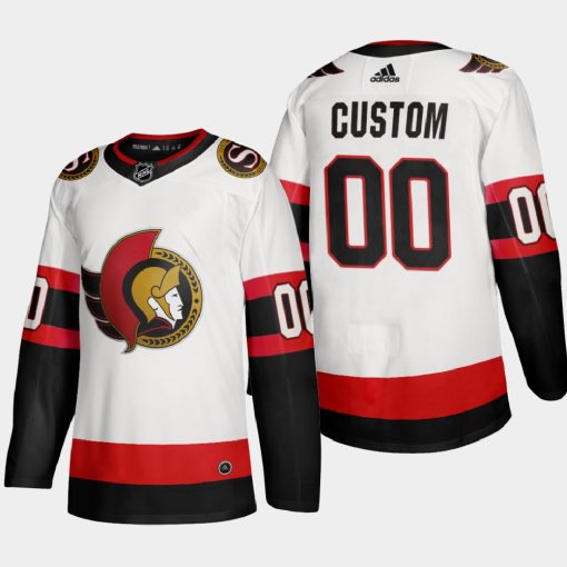 Custom Ottawa Senators 2020-21 Away White Jersey