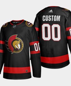Custom Ottawa Senators 2020-21 Home Black Jersey