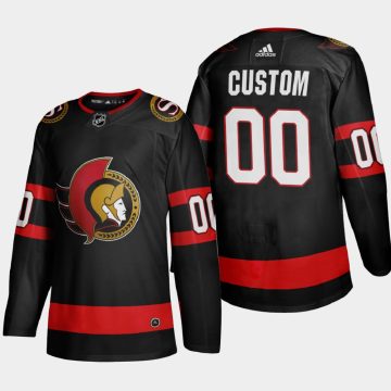 Custom Ottawa Senators 2020-21 Home Black Jersey