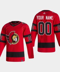 Custom Ottawa Senators 2021 Season Reverse Retro Special Edition Red Jersey