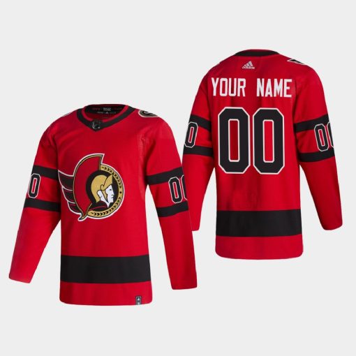 Custom Ottawa Senators 2021 Season Reverse Retro Special Edition Red Jersey