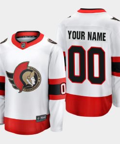 Custom Ottawa Senators Away 2020-21 Premier White Jersey