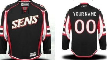 Custom Ottawa Senators Black Third Jersey