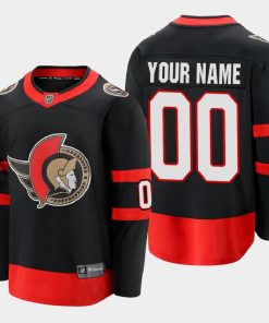 Custom Ottawa Senators Home 2020-21 Premier Black Jersey