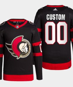 Custom Ottawa Senators Home Black Primegreen Pro 2022 Jersey