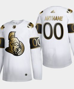 Custom Ottawa Senators Golden Edition White Jersey