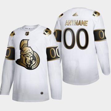 Custom Ottawa Senators Golden Edition White Jersey