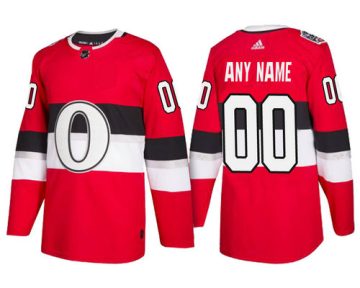 Custom Ottawa Senators Red 2017 100 Classic Jersey